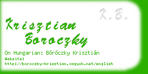 krisztian boroczky business card